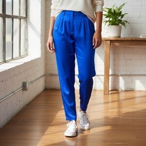 Vintage A.V.R. Collection Trouser Pants Size 4 Silk High Rise Pleated Tapered